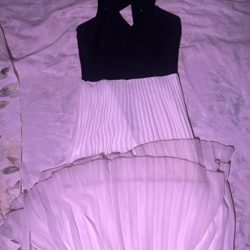 Racerback Black and White full length dress. Worn once.